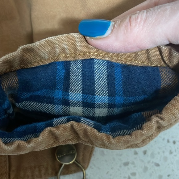 Carhartt Toddler 2T flannel lined overalls Tan - Picture 7 of 8